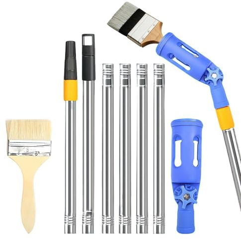 Multiangle Paint Brush Extension Pole, Long Handled Paint Brush, Extendable Paint Paint Brush Extension Pole for Walls Ceiling Painting(1L)