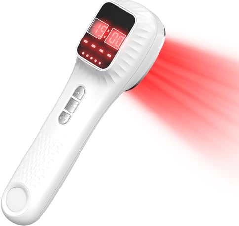 iKeener Luce Terapia Rossa Dispositivo(3x808nm,16x650nm),FDA Approvata Attrezzatura Alleviare Portatile Dolore,Terapia Laser Freddo Apparecchio per Schiena,Viso,Corpo,Muscoli,Ginocchio,Spalla