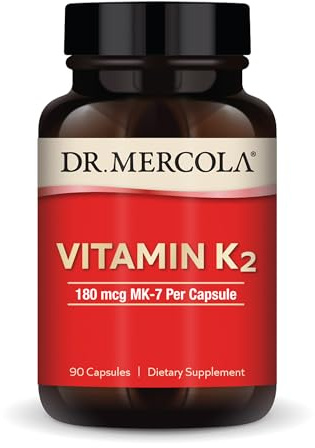 Dr. Mercola Vitamin K2, 180 mcg as MK-7, 90 Capsules (90 Servings)