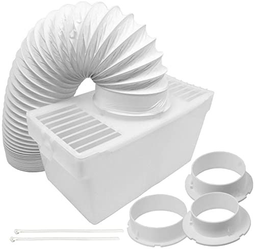 SPARES2GO Kit tuyau d'évacuation condensateur avec 3 adaptateurs compatible avec sèche-linge Whirlpool (1,2 m)