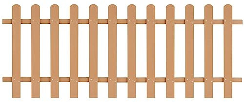 vidaXL Lattenzaun WPC 200x80cm Braun Gartenzaun Friesenzaun Zierzaun Zaun