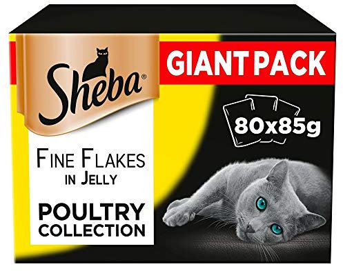 Sheba Delicacy Poultry Flavours in Jelly - Wet cat Food - 80x 85 g