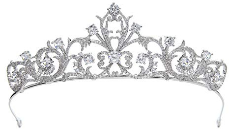 Classic Zirconia Replica Royal Tiaras,Crystal Tiara,Diadems for Wedding Headpieces,CH10374