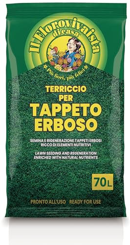 Bancale 3 Pezzi Tappeto Erboso Terriccio 80 Litri Pronto all'uso Euroterriflora