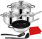 Kitchen Stainless Cookware Set 11-Piece Cookware Set Nonstick Pots and Pans Set, Five-Layer Structure, Thicken and Durable (11 Pcs)