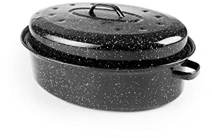 IBILI, Cocotte Ovale Black, 34 x 27 x 13 cm, Acciaio smaltato.