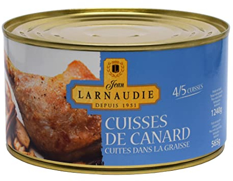 Jean Larnaudie Confit de Canard Maigre 4 bis 5 Cuisses - Entenkeulen Enten-Confit 1240g