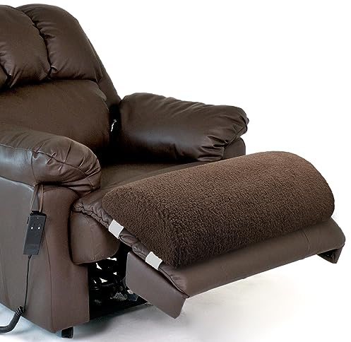 Wesiti Recliner Foot Pillow Cushion High Resilience Sherpa Memory Foam Bolster Sleeping Rest Multipurpose Half Roll Leg Pillow Suitable for Bed Chair Sofa Headrest Back Lumbar Leg Support(Chocolate)