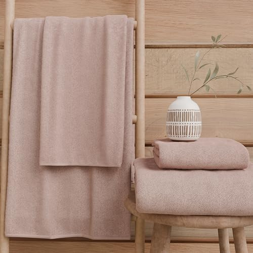 PETTI Artigiani Italiani - Asciugamani Bagno in 100% Spugna di Cotone, Set Asciugamani 1+1, 2 Pezzi 1 Asciugamano Viso e 1 Asciugamano Mani, Asciugamani Cipria