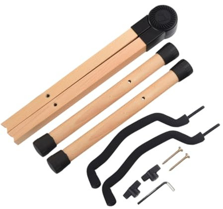 HEMOTON Klappbarer Instrumentenständer Akustikgitarrenhalter E-Gitarrenständer Rahmen Gitarrenständer Boden Tragbarer Gitarrenständer elektrische Gitarre Halterung Musikinstrument Regal