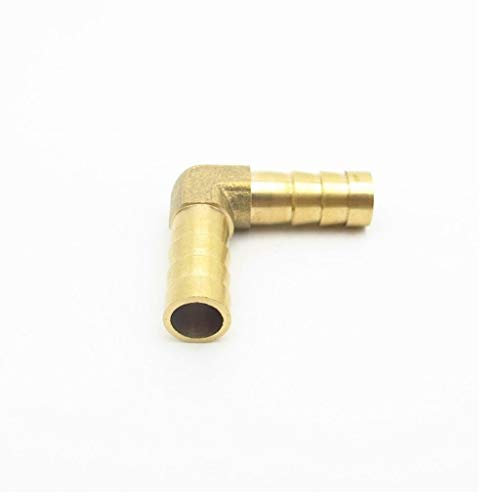 Schlauchverbinder, 4 mm 5 mm 6 mm 8 mm 10 mm 12 mm 14 mm 16 mm 19 mm Schlauchanschlussbogen, Messing-Rohrverschraubung mit Widerhaken, Kupplungsadapter für Brenngas und Wasser/6 mm