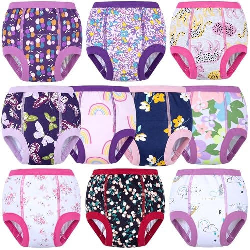 BIG ELEPHANT Töpfchen-Trainingsunterwäsche, 10 Packungen saugfähige Kleinkind-Trainingshosen für Jungen und Mädchen, 3 Jahre