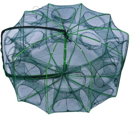Folding Fishing Trap, Catch Large Fish, Crabs, Shrimp With Reinforced For Fishing Trap Net Portable Design(24 holes)