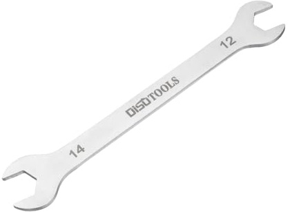 QUARKZMAN Llave de Boca Abierta de 12 mm x 14 mm, Métrica, con Revestimiento de Arenado en Acero Inoxidable 3Cr13, Llave de Doble Extremo para Mantenimiento Doméstico y Reparaciones