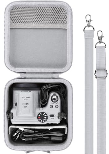 Aenllosi pour étui de Protection Rigide de Voyage pour Appareil Photo numérique Kodak PIXPRO Zoom AZ405/AZ425/AZ255/AZ401/AZ528,étui Uniquement（Gris）