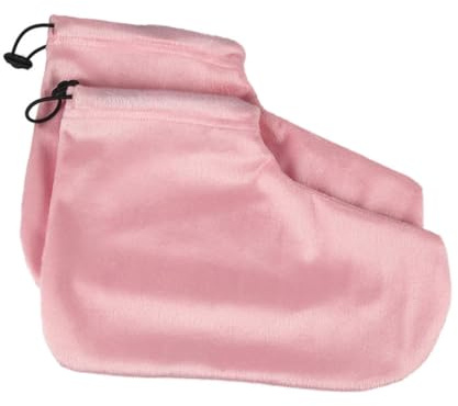 COLLBATH 2 Paires Protège et Coton Thermique pour Bain de Paraffine Accessoires de Soin Mains Hydratation Rose Protège