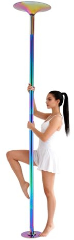 whsiodj Pole Dance Asta regolabile 200 kg Portata 360 Girevole per Casa Studio Palcoscenico Colori Colorati Galvanizzato Titangold Antiscivolo
