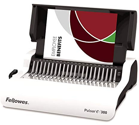 Fellowes 5620701 Kleinbüro Plastikbindegerät Pulsar-E 300 weiß/Silber, elektrisch