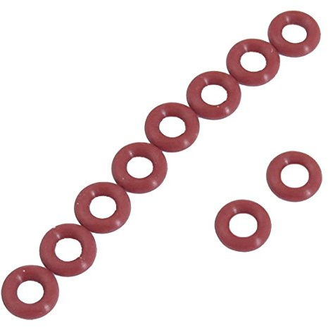 sourcing map 10 STÜCKE Roter Gummiölfilterdichtung 9 mm x 4 mm x 2,5 mm | O-Ringe Dichtungen