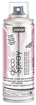 PEBEO - Peinture Acrylique en Spray - Pour la Décoration Multi Supports en Intérieur et Extérieur - Base Eau, Faible Odeur - 200 ml - Finition Nacré - Coloris Rose Nacré