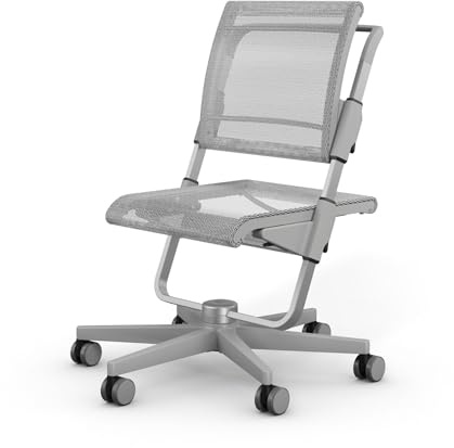 Moll Scooter, Chaise pivotante évolutive pour Enfants, pour garçons et Filles, réglable en 3 Dimensions, 70 x 70 x 82 cm (Gris)