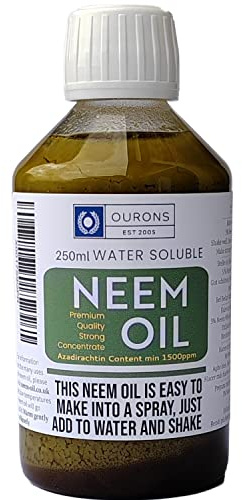 OURONS Neemöl wasserlöslich mit Emulgator – 250 ml für 25–50 L Spray