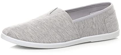 AJVANI Mens Teens Comfort Espadrilles Casual Beach Summer Canvas Shoes Size 10 44 Grey