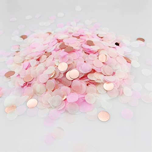 GoldRock 50g Konfetti Rosegold Rosa ca. 6000 Stück rosa Streudeko Hochzeit Tischdeko Rosegold bunt Glitzer Konfetti groß Streudeko Geburtstag Pastell