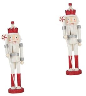 PRETYZOOM 2 Piezas Cascanueces decoración Oficina Original Cascanueces Festival de Vacaciones para embutidoras de Calcetines Decoraciones navideñas Madera
