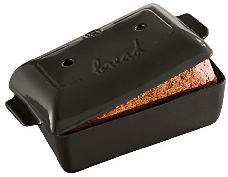 Emile Henry Brotlaib Bäcker, Keramik, Kohle, 24x15x12.5 cm