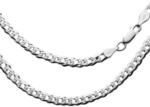 STERLL Herren Panzerkette Aus 925 Sterlingsilber Nickelfrei Für Allergiker 60cm Lang