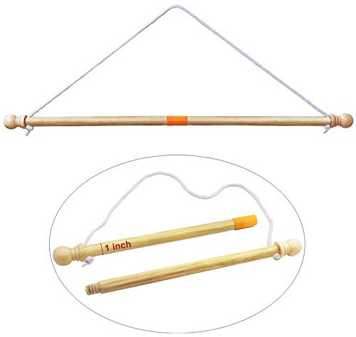 EKEV 88,9 cm Holzflaggenmast – Wandflaggenaufhänger 2 Schrauben Design – Hausbanner Zubehör hält Flaggen bis zu 76,2 cm und Ärmel über 2,5 cm