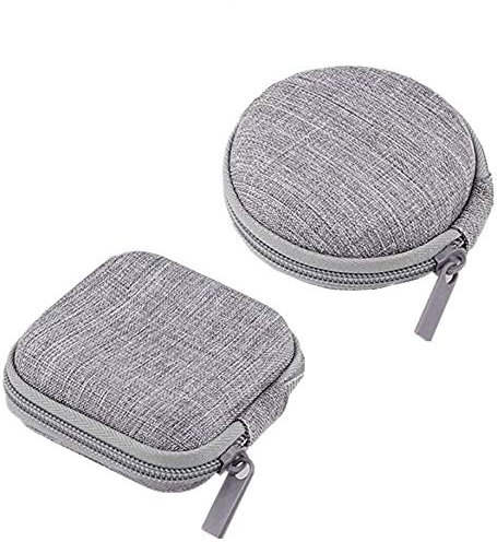 7xinbox custodia per Auricolari, Mini Custodia Rigida per Auricolari Borsa Antiurto Protettiva Cover per Auricolari Cuffie In Ear, Cavi Dati, Chiavi, Schede di Memoria Epiccoli Oggetti (Grigio)