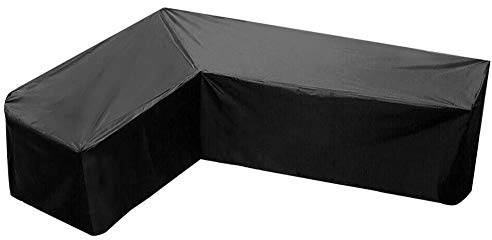Schutzhülle Für Gartenmöbel, Wasserdichte Ecksofa-Abdeckung In L/V -Form, Schutzhülle Für Rattan-Terrassenmöbel, Gartenmöbel Abdeckung (200x270x90x82cm)