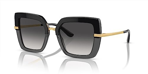 Dolce & Gabbana Damsolglasögon, Top Black On transparent svart