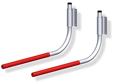 Gedotec Fahrradhalter Wand-Halterung Fahrrad-Haken klappbar gummiert 550 x 270 mm | Tragkraft 30 kg | Fahrrad-Halterung für die Wandmontage | Wandhaken zum Schrauben | 1 Paar - Fahrrad Gerätehalter