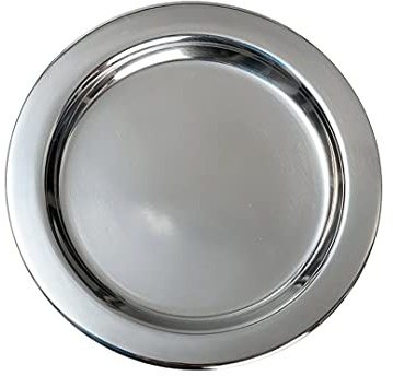 NKlaus Assiette en Acier Inoxydable Poli ? 11cm Porte-Bougie Soucoupe de Bougie Décoration de Table 10846