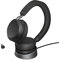 Jabra Evolve2 75-Auriculares Estéreo Inalámbricos con Estación de Carga, 8 Micrófonos, Doble Espuma, Cancelación de Ruido Activa-Adaptador Bluetooth USB-C-Compatibilidad con CU-Negro