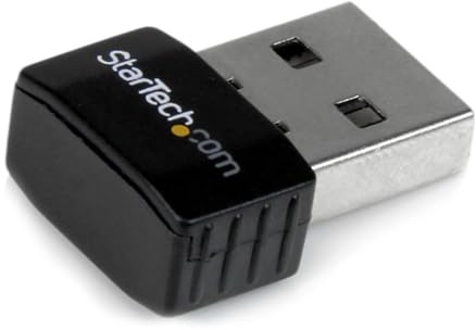 StarTech.com USB300WN2X2C - Mini Adaptador de Red inalámbrico USB 2.0 a WiFi N de 300 MBps, Nic WiFi Externo 802.11n 2T2R, Negro