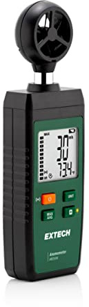Extech AN250W Wireless Anemometer with ExView App Connectivity – Portable Airflow, Air Velocity & Temperature Meter with Data Logging, Graphing & Real-Time Sharing