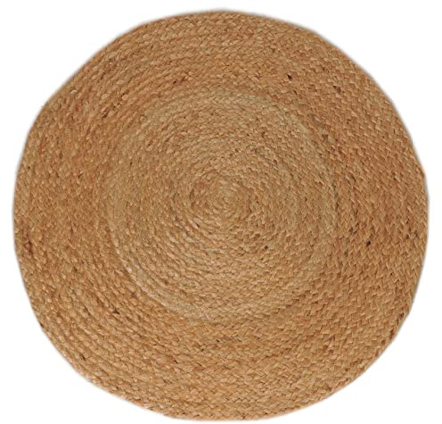 Atout Ciel Teppich, rund, aus natürlicher Jute, Durchmesser 120 cm