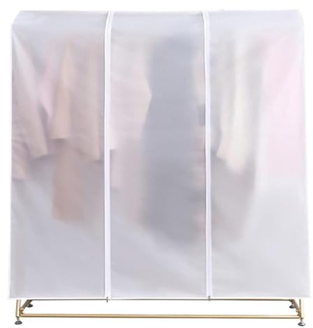 BLUEZY Big Abdeckung Kleiderstange, Durchsichtiger Kleiderständer Mit Abdeckung, Kleiderständer Abdeckung Zur Aufbewahrung, Kleidersäcke Mit Reißverschluss,staubschutz kleidersack B,50 * 150 * 100cm