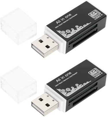 The Lord of the Tools 2PCS 4-in-1 SD Card Reader to USB Adapter for SDXC SDHC MMC RS-MMC Micro SDXC Micro SDHC TF Card