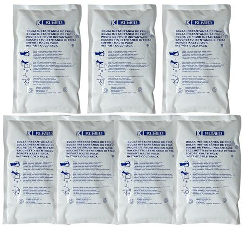 Bolsa de Frío Instantáneo Aplicación Inmediata 7 unidades | Bolsas Instantáneas Hielo para Lesiones Un Solo Uso Compresas de Frío Multiusos