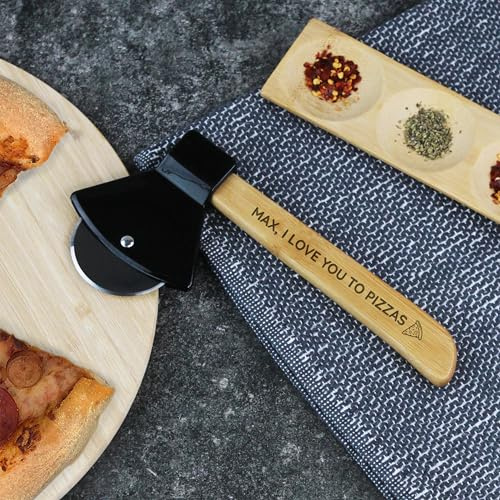 eBuyGB Pizza Cutter, Personalised Pizza Wheel Axe Slicer, Husband 5th Anniversary, Funny Pizzeria Slicer, Pizza Lover Gifts for Him