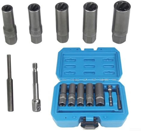 Lot de 7 douilles extracteur d'écrous roue