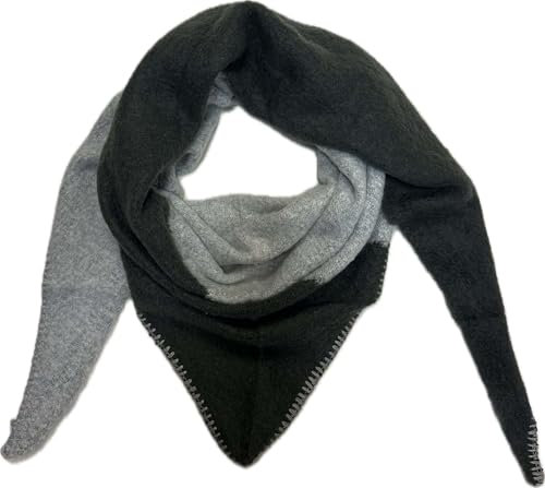 J26 XXL Dreiecksschal Winter Unisex Dreieck Strickschal Schal Wolle Stola Fashion (Schwarz)