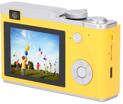 Fotocamera Digitale, Fotocamera HD 1080P, Videocamera Anteriore Posteriore Doppio Obiettivo da 48 MP con Zoom 16X, Filtro Bellezza Automatico, Messa a Fuoco Automatica Schermo IP