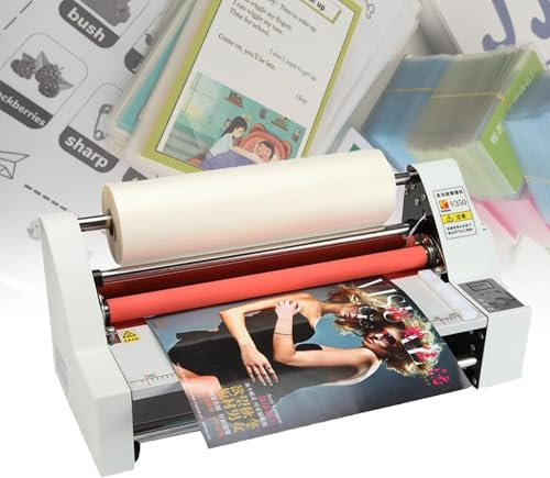 Kindevieft LaminiergeräT, Kalt-Heiß-LaminiergeräT, EIN- Und Doppelseitiges LaminiergeräT, 0-180 ℃ Einstellbar, LCD-Digitalanzeige, FüR Den Gewerblichen Gebrauch Im SchulbüRo