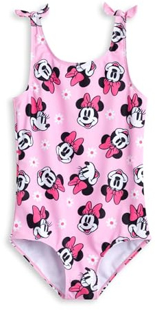 Disney Maillot de Bain 1 pièce Rose Minnie Mouse | Maillots de Bain Classiques sans Manches pour Filles | Vêtements de Plage imprimés Minnie Mouse | Vêtements de Natation pour Jeunes - 18 à 24 Mois